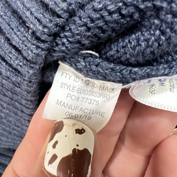 Urban Pipeline Sweater Boys Medium Blue Aztec Knit Pullover Half Zip - Picture 7 of 8